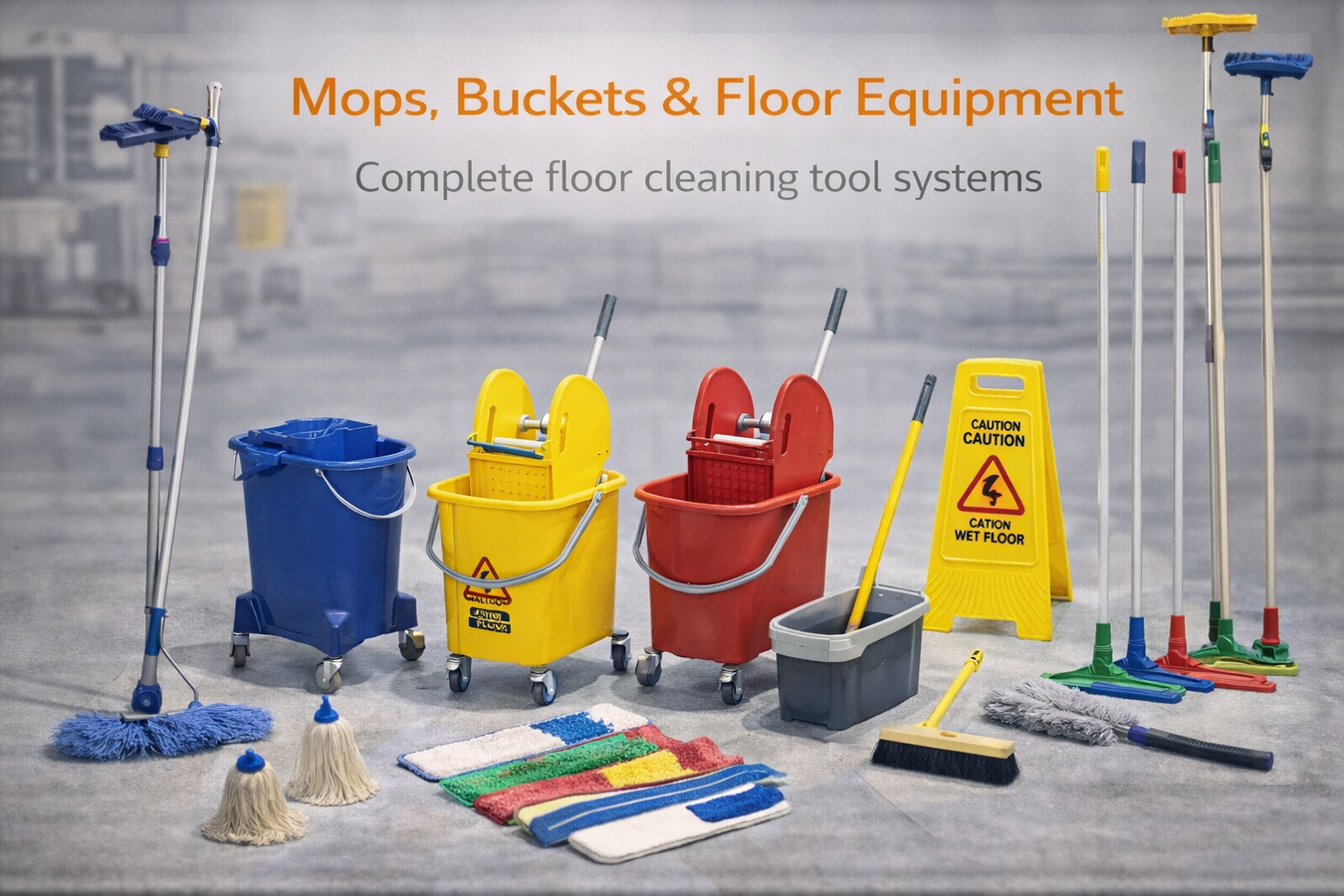Mops, Buckets & Cleaning Equipment