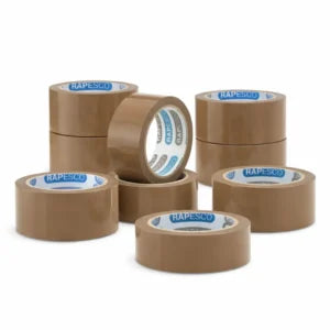 Rapesco strong brown packing adhesive tape 50mm x 60m – pack of 6 rolls