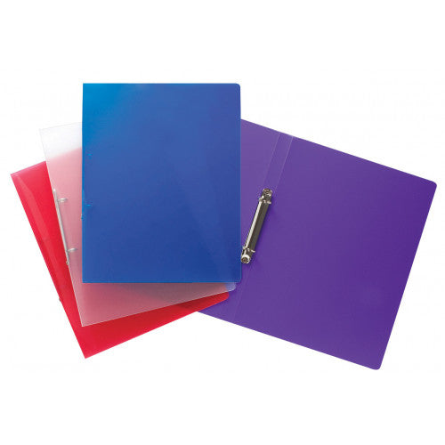 A4 Slim Ring Binder – Clear View (Assorted Colours)