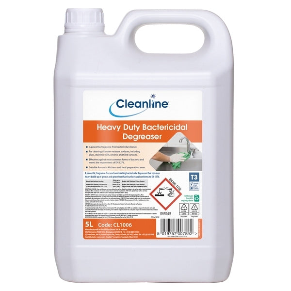 Cleanline Heavy Duty Bactericidal Degreaser 5 Litre