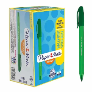 PaperMate InkJoy 100ST Green Ink Medium Point Ballpoint Pens – Box of 50 Pens