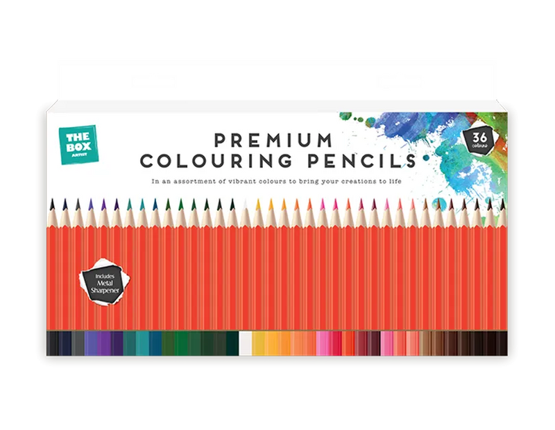 Colouring Pencils with Sharpener – 36 Pack