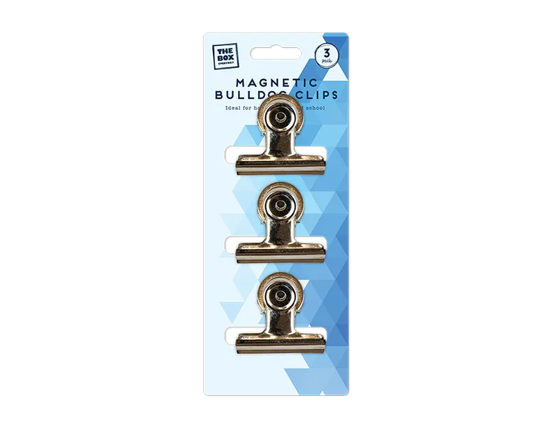 Magnetic Bulldog Clips – 3 Pack | Heavy Duty Fridge & Notice Clips
