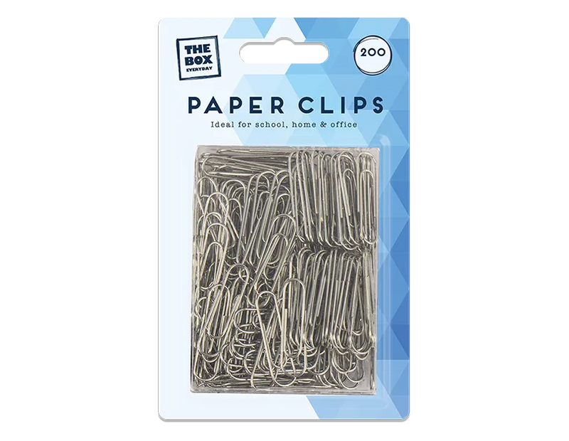 Paper Clips – 200 Pack | Metal Office Clips
