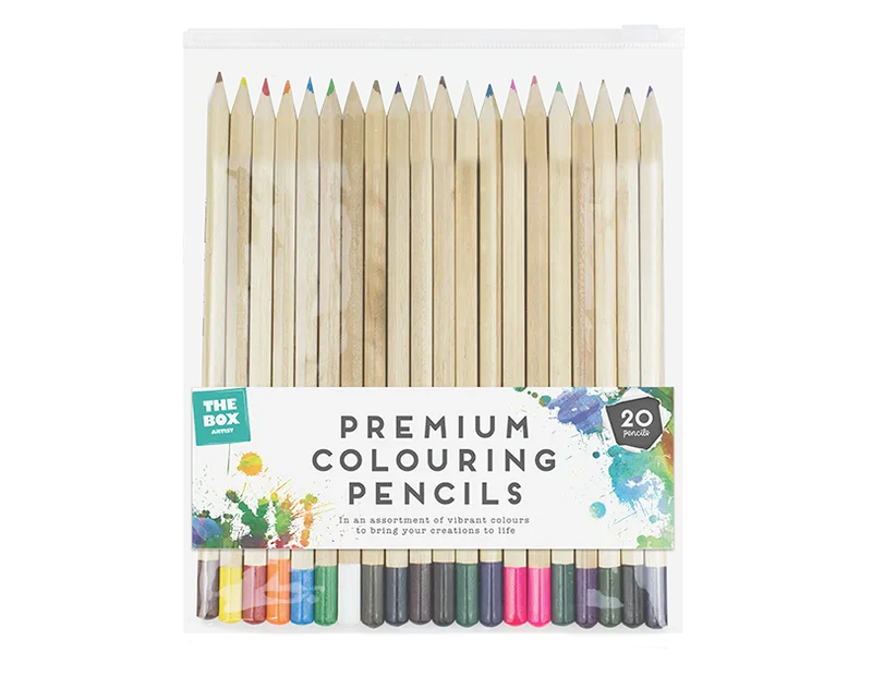 Premium Colouring Pencils - 20 Pack
