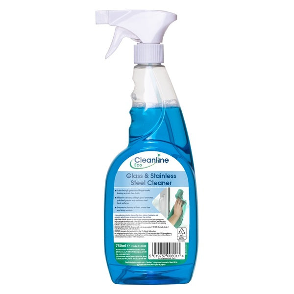 Cleanline Eco Glass & Stainless Steel Cleaner 750ML