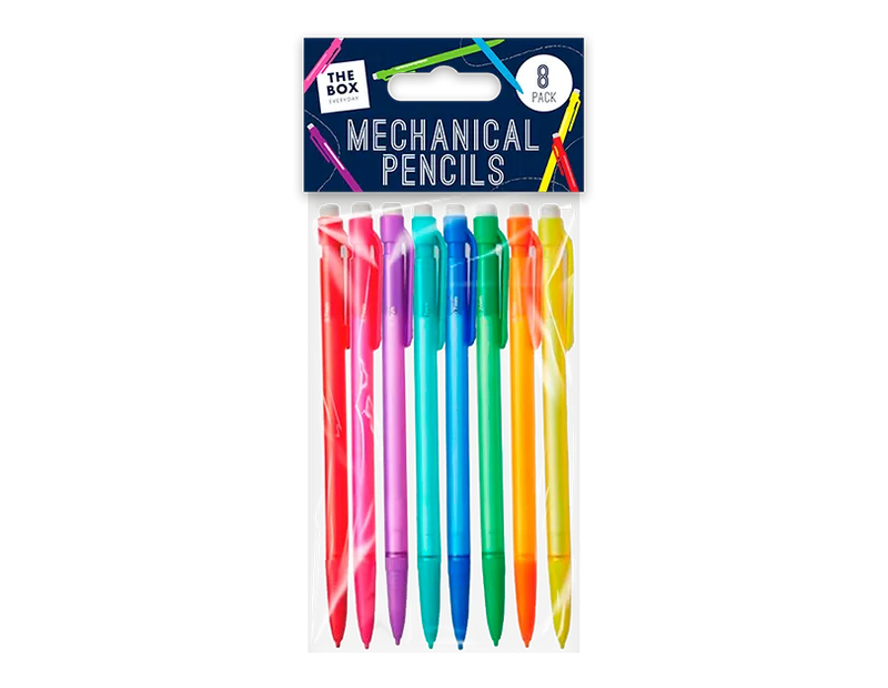 Colourful Mechanical Pencils – 8 Pack | Retractable Pencil Set