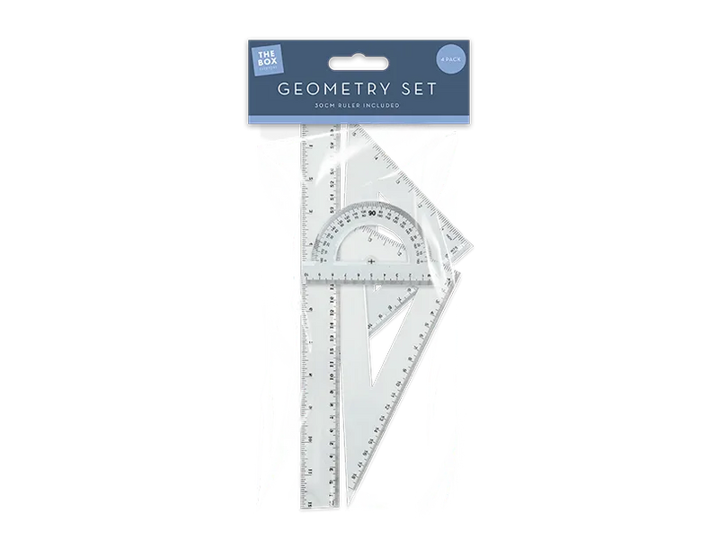 Geometry Set – 4 Pack | Student Maths Instrument Kits