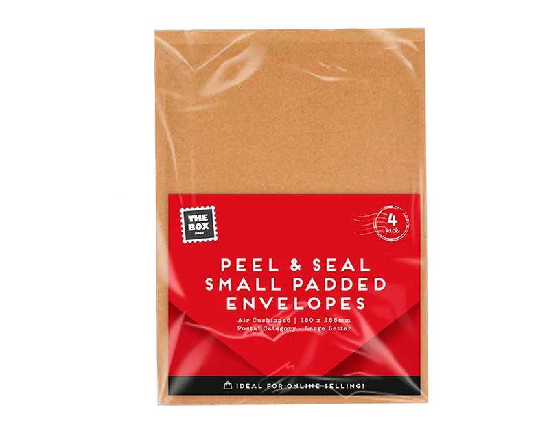 Small Padded Envelopes 18cm x 26.5cm – 4 Pack | Bubble Mailers