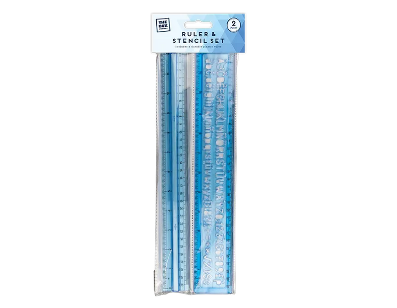 Ruler and Stencil Set – 2 Pack | Drawing & Geometry Tools