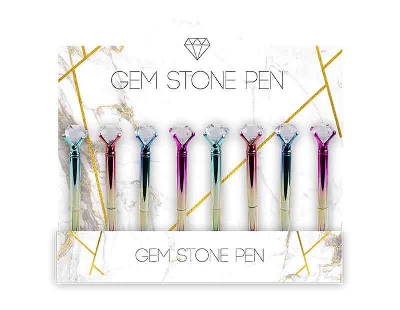 Iridescent Gem Stone Ballpoint Pens CDU