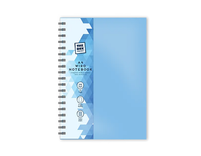A4 Wiro PP Cover Lined Paper Notebook – Spiral Bound