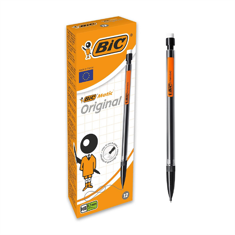 BiCmatic original HB 0.7MM mechanical pencils – box of 12 pencils